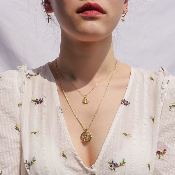 Gold Plated Cross Charm Huggie Hoop Earrings - Picture 5 of 8